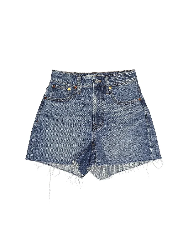 High-Rise Denim Shorts in Medium Wash