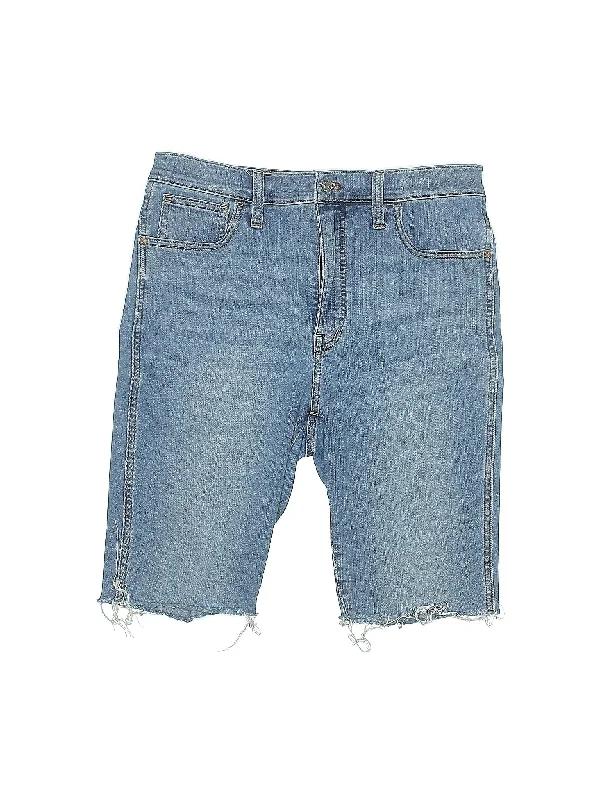 High-Rise Denim Shorts in Medium Wash