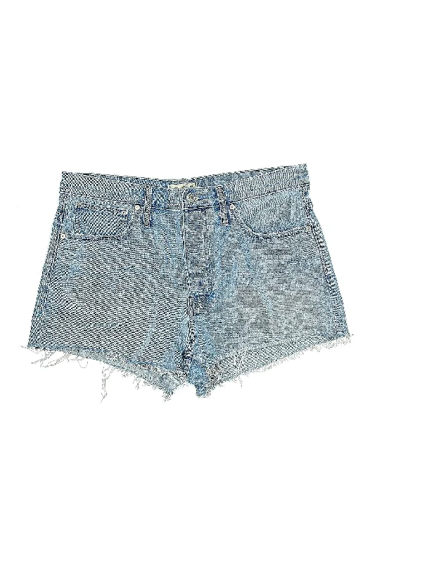 High-Rise Denim Shorts in Medium Wash