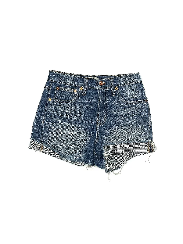 High-Rise Denim Shorts in Medium Wash