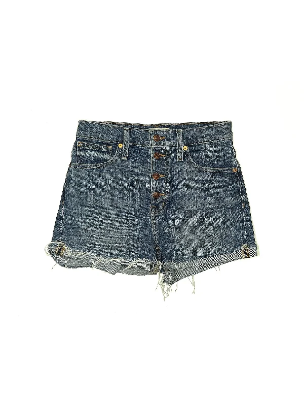 High-Rise Denim Shorts in Medium Wash