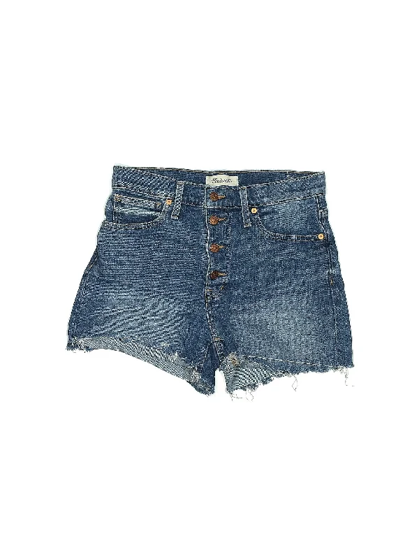 High-Rise Denim Shorts in Medium Wash