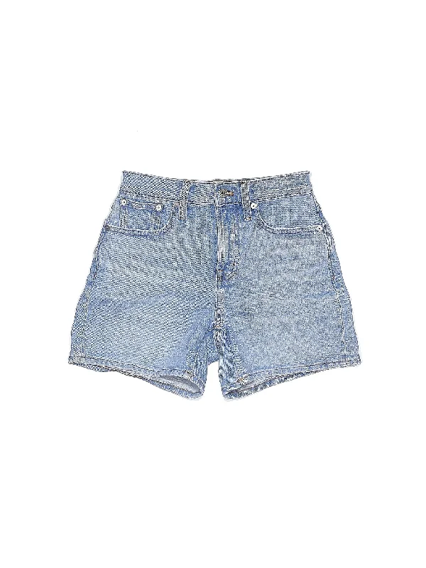 High-Rise Denim Shorts in Medium Wash