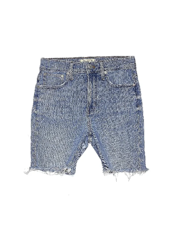 High-Rise Denim Shorts in Medium Wash