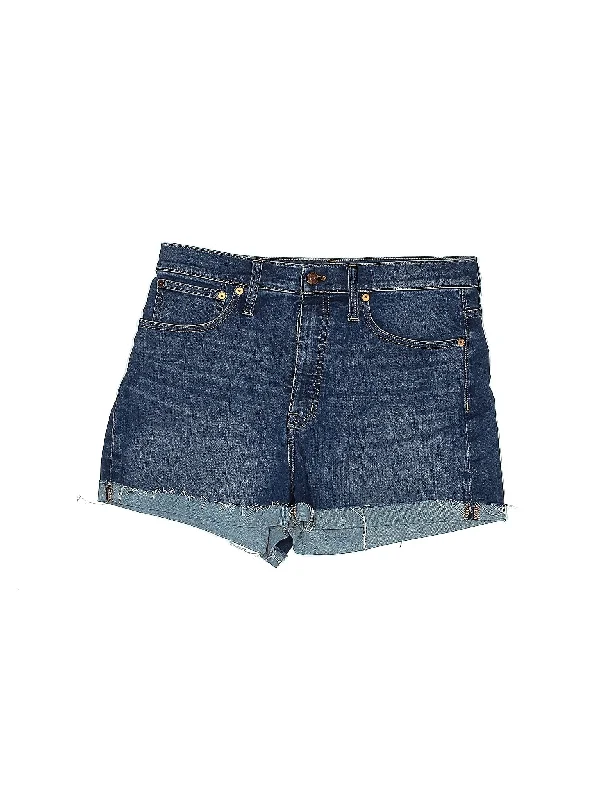 High-Rise Denim Shorts in Medium Wash