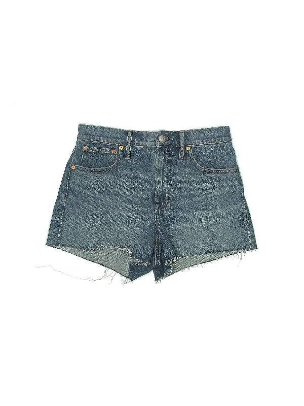 High-Rise Denim Shorts in Medium Wash