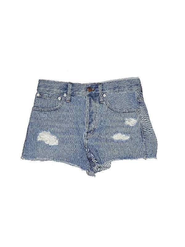 High-Rise Denim Shorts in Medium Wash