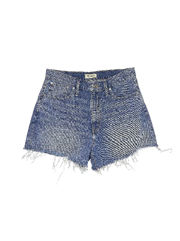 High-Rise Denim Shorts in Medium Wash