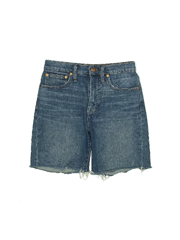 High-Rise Denim Shorts in Medium Wash