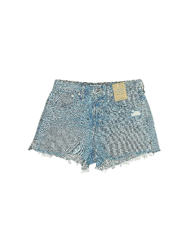 High-Rise Denim Shorts in Medium Wash