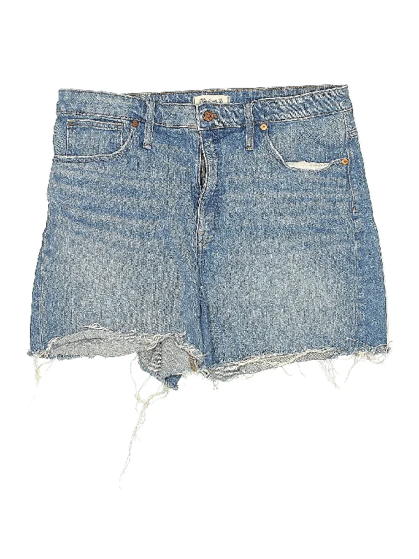 High-Rise Denim Shorts in Medium Wash