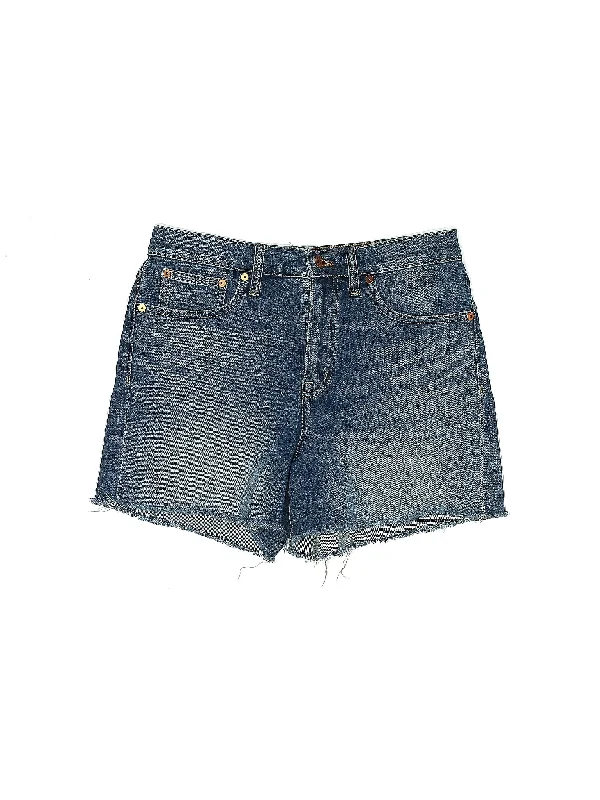 High-Rise Denim Shorts in Medium Wash