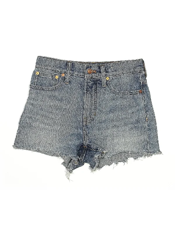 High-Rise Denim Shorts in Medium Wash