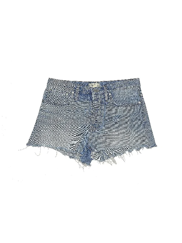 High-Rise Denim Shorts in Medium Wash