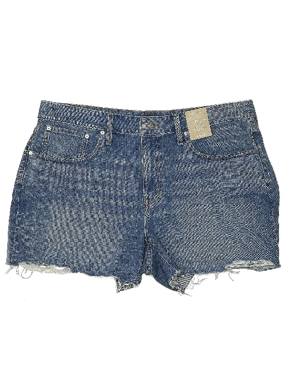 High-Rise Denim Shorts in Medium Wash