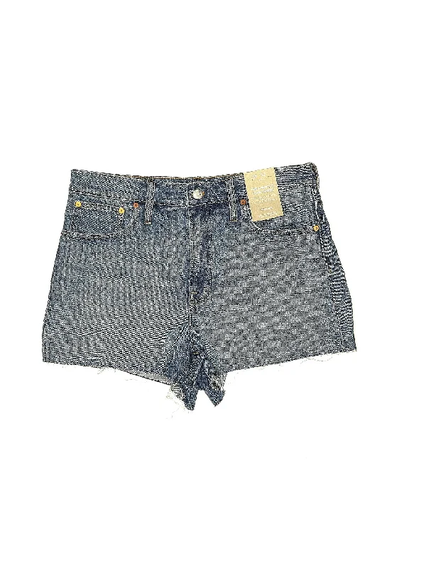 High-Rise Denim Shorts in Medium Wash