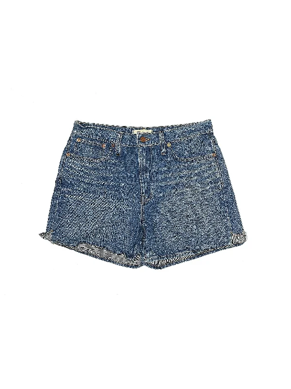 High-Rise Denim Shorts in Medium Wash