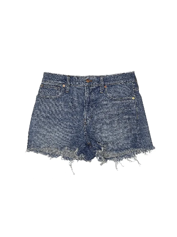 High-Rise Denim Shorts in Medium Wash