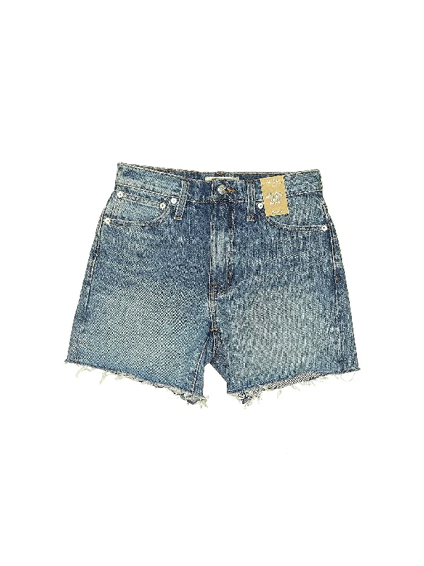 High-Rise Denim Shorts in Medium Wash