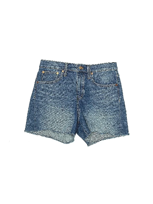 High-Rise Denim Shorts in Medium Wash