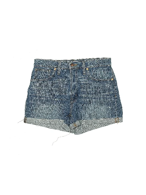 High-Rise Denim Shorts in Medium Wash