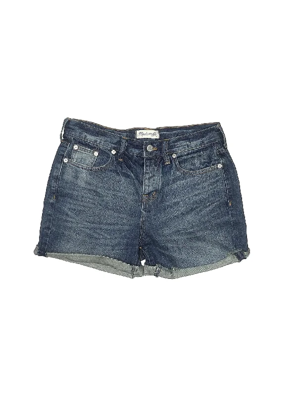 High-Rise Denim Shorts in Medium Wash