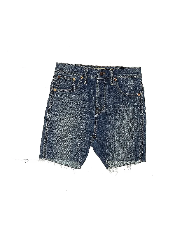 High-Rise Denim Shorts in Medium Wash