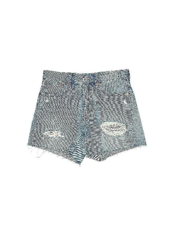 Mid-Rise Denim Shorts