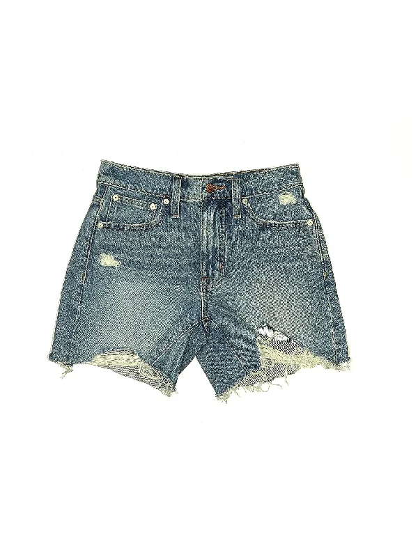 Mid-Rise Denim Shorts