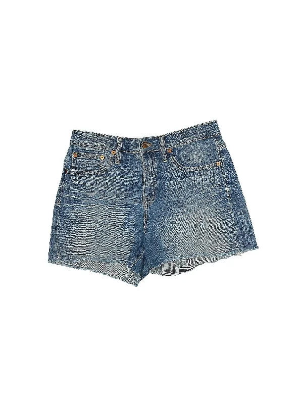 Mid-Rise Denim Shorts in Medium Wash