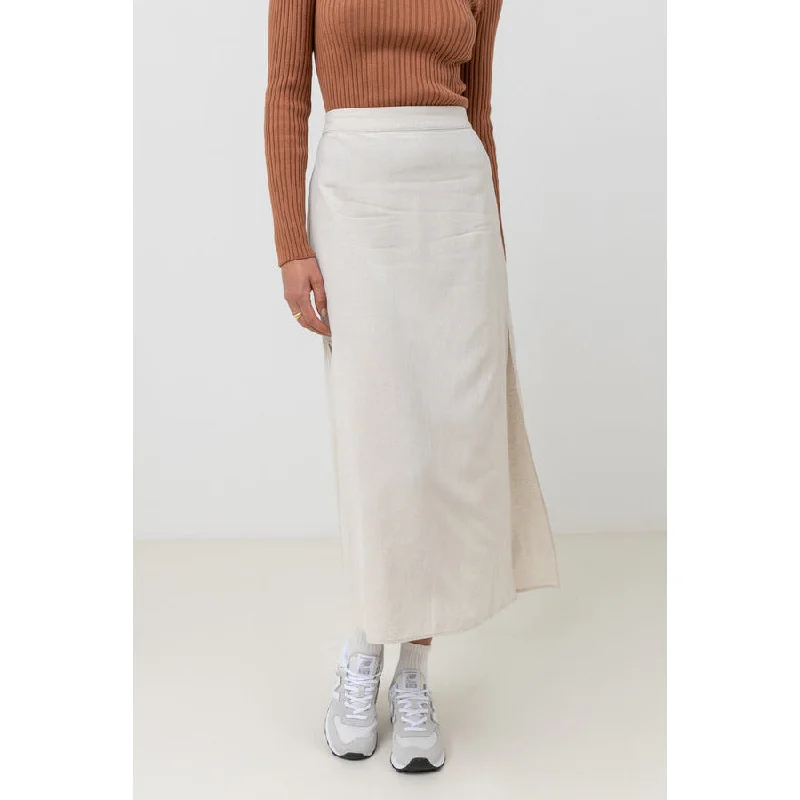 Rhythm Classic Midi Skirt Oat