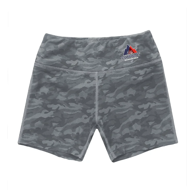 The Summit Gray Camo Biker Short