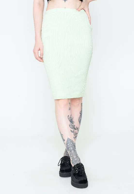 Urban Classics - Ladies Rib Knit Midi Lightmint - Skirt