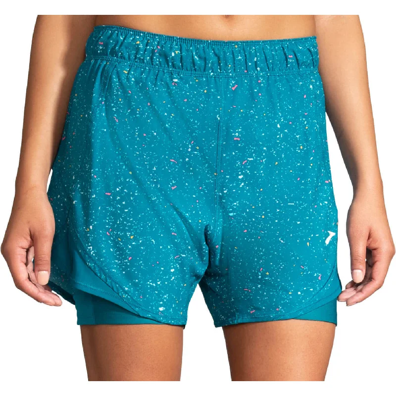 Brooks Chaser 5 Inch 2 In 1 Womens Running Shorts - Blue