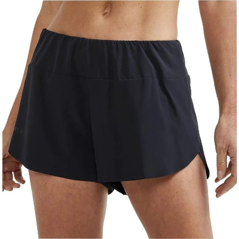 Craft PRO Hypervent Split Womens Running Shorts - Black