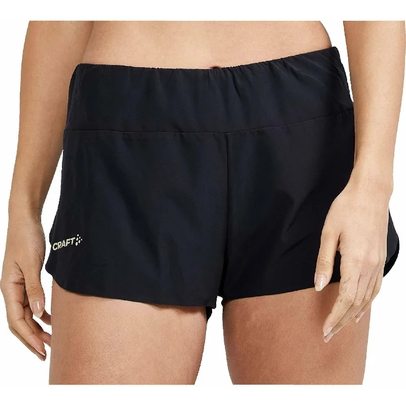 Craft PRO Hypervent Split Womens Running Shorts - Black