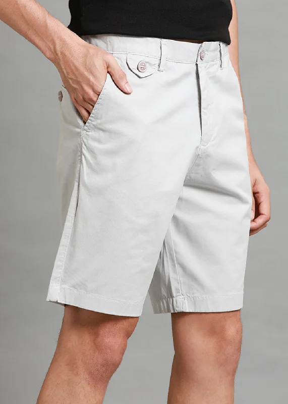 Light Grey Cotton Shorts