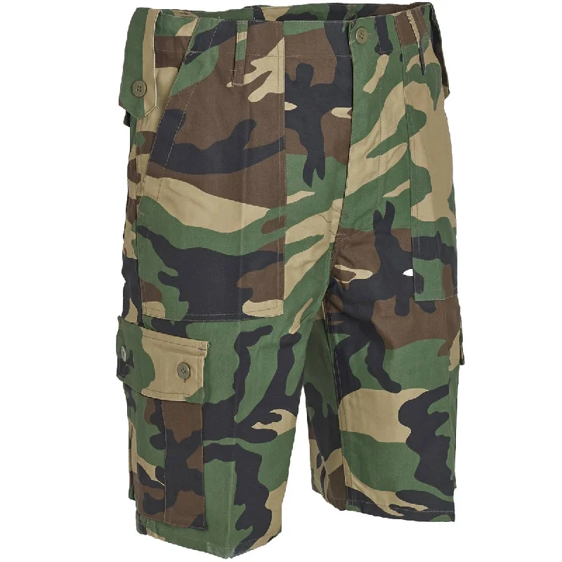 US Woodland Camo Combat Shorts