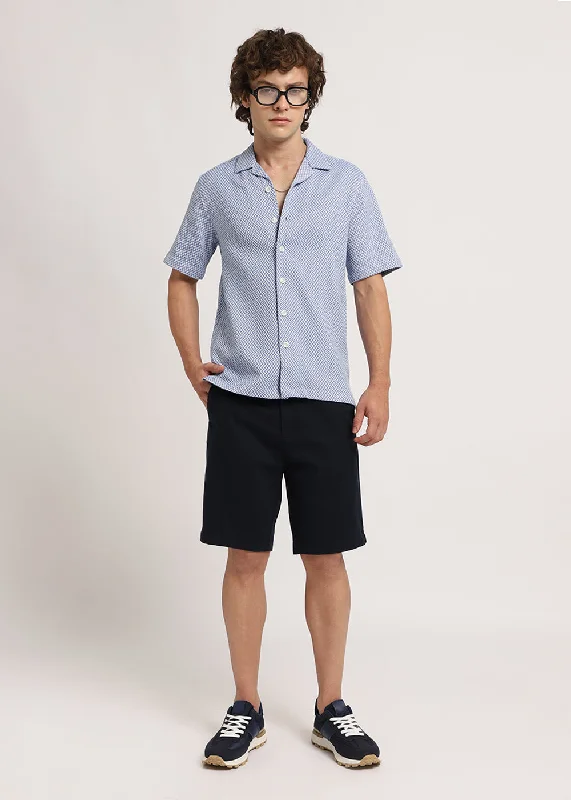 Night Blue Cotton Shorts