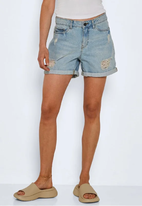 Noisy May - Smiley Light Blue Denim - Shorts