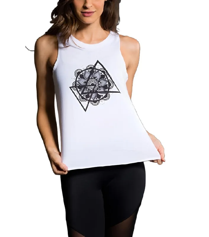 Onzie Nama Tank  370 Mandala White