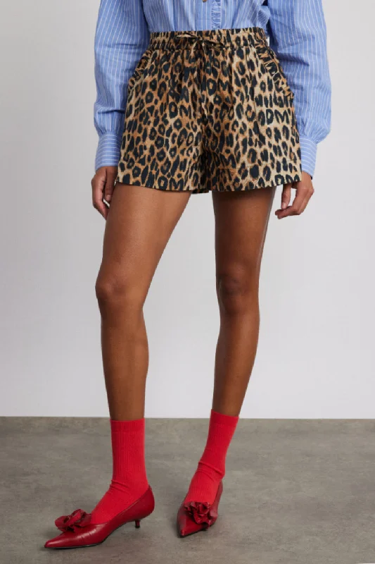 leopard pull on shorts