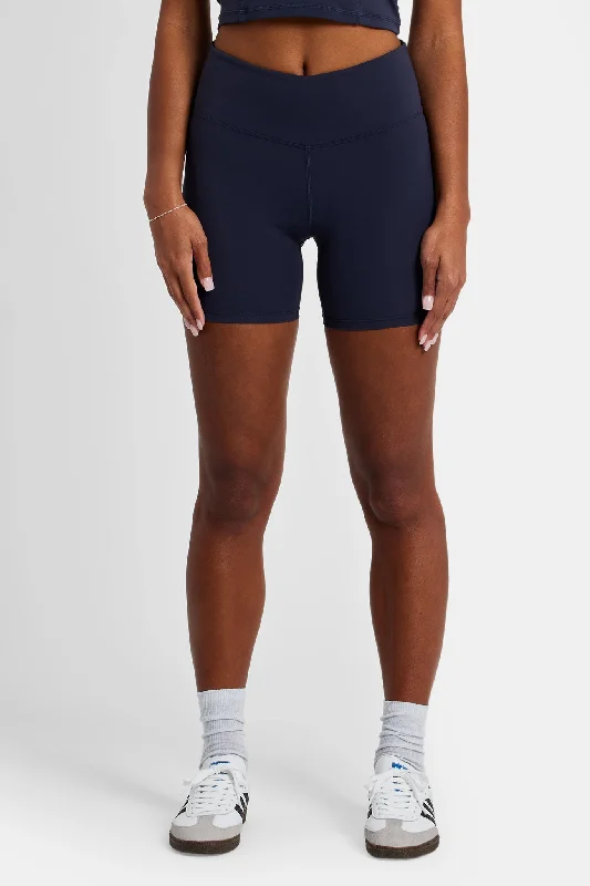 Ruched Cycling Short - Navy