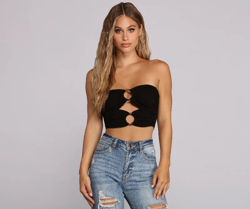 Two Ring Ribbed Tube Top