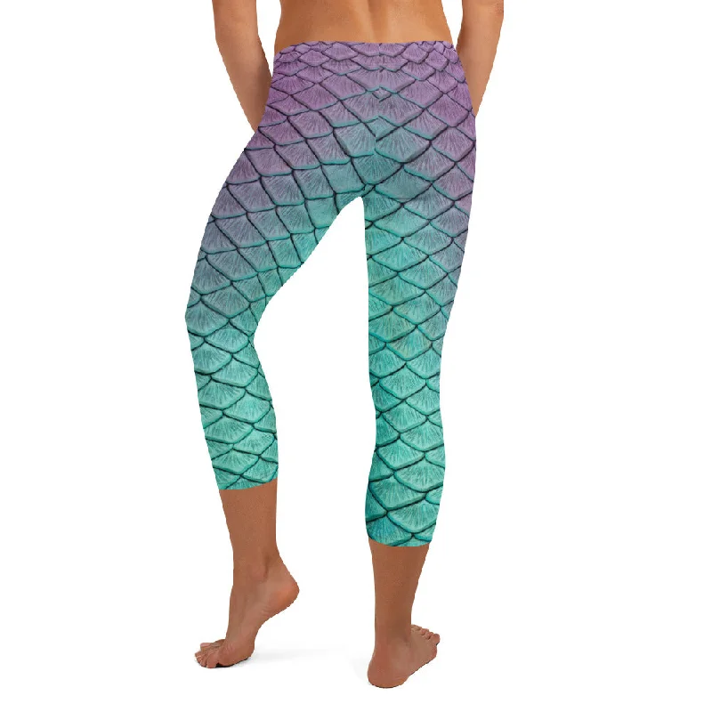 Aqua Fairy Capri Leggings