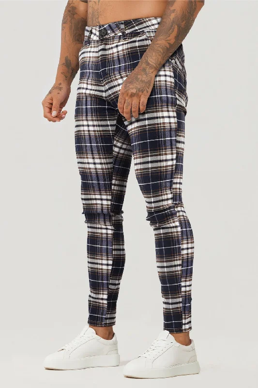 Men's Checkered Skinny Pant