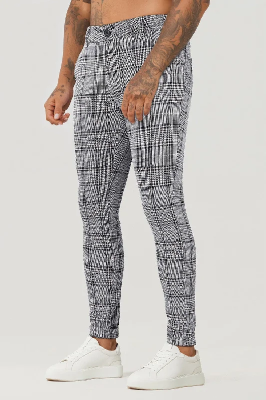 Men's Grey Check Trouser