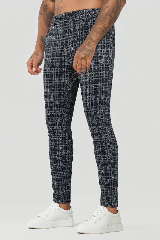 Men's Grey Plaid Pant