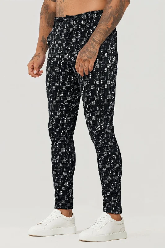 Men's Printed Pant - Black