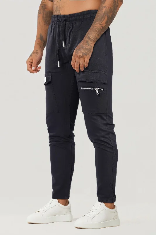 Men's Relaxed Fit Pant - Zipper & Black